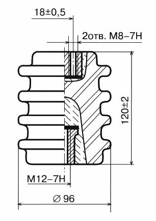 Изолятор И4-80 I УХЛ2, И4-80 II УХЛ2, И8-80 I УХЛ2, И8-80 II УХЛ2