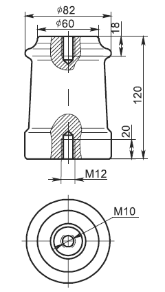Изолятор ИО-10-3,75 I У3, II У3