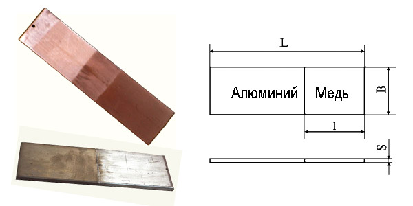 Медно-алюминиевая пластина АП