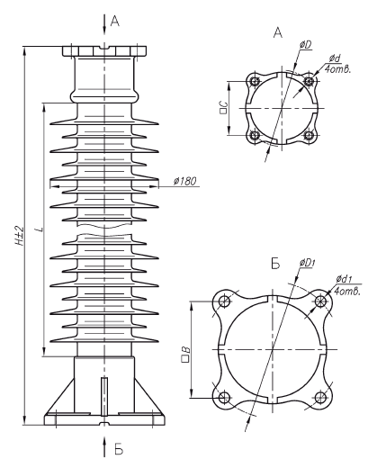 Изолятор ОСК-12,5-110-А-2 УХЛ1