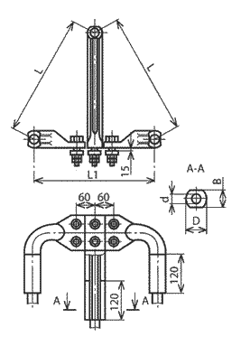 Зажим 3А2А-600-4