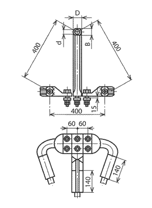 Зажим 3А2АП-500-4