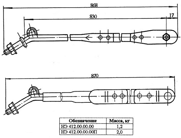 Подкос фиксирующий П НЭ.412.00.00.00П.СБ