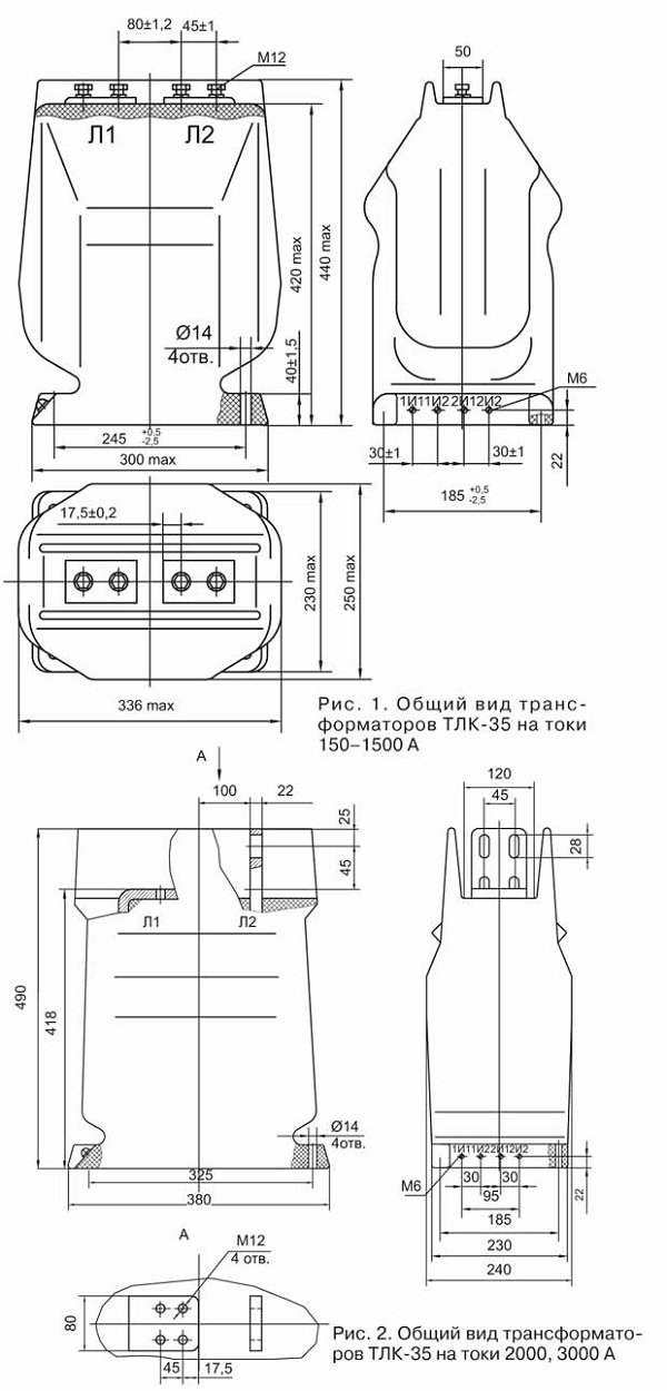 Опорные трансформаторы тока ТЛК-35
